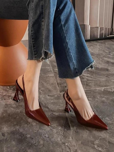 Patent Leather Slingback Pumps