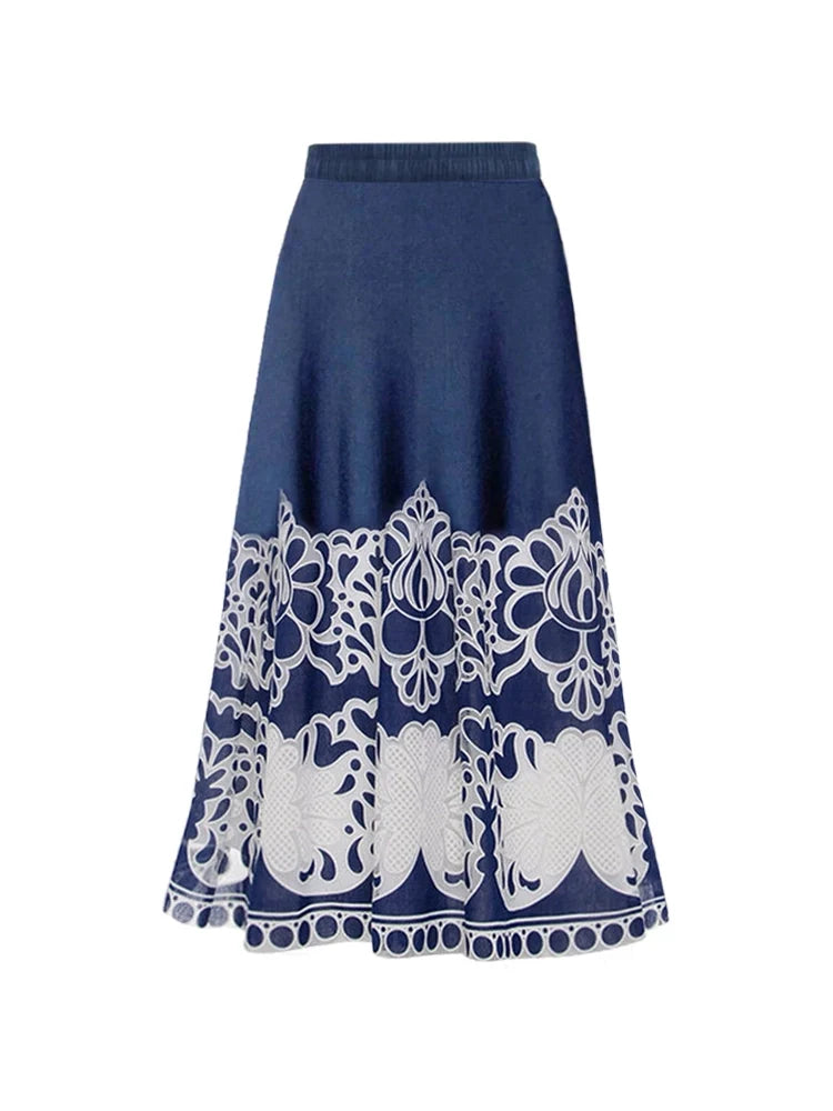 Ethnic Print Swimsuit Set