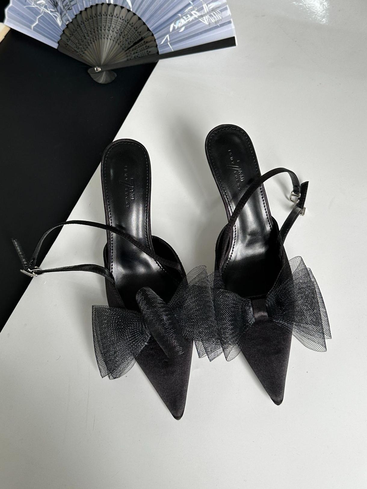 Bow-Embellished Stiletto Sandals