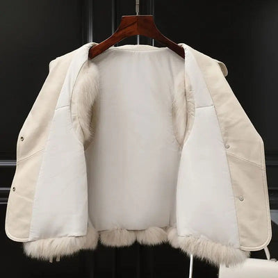 Ivory Frost Luxe Faux-Fur Vest