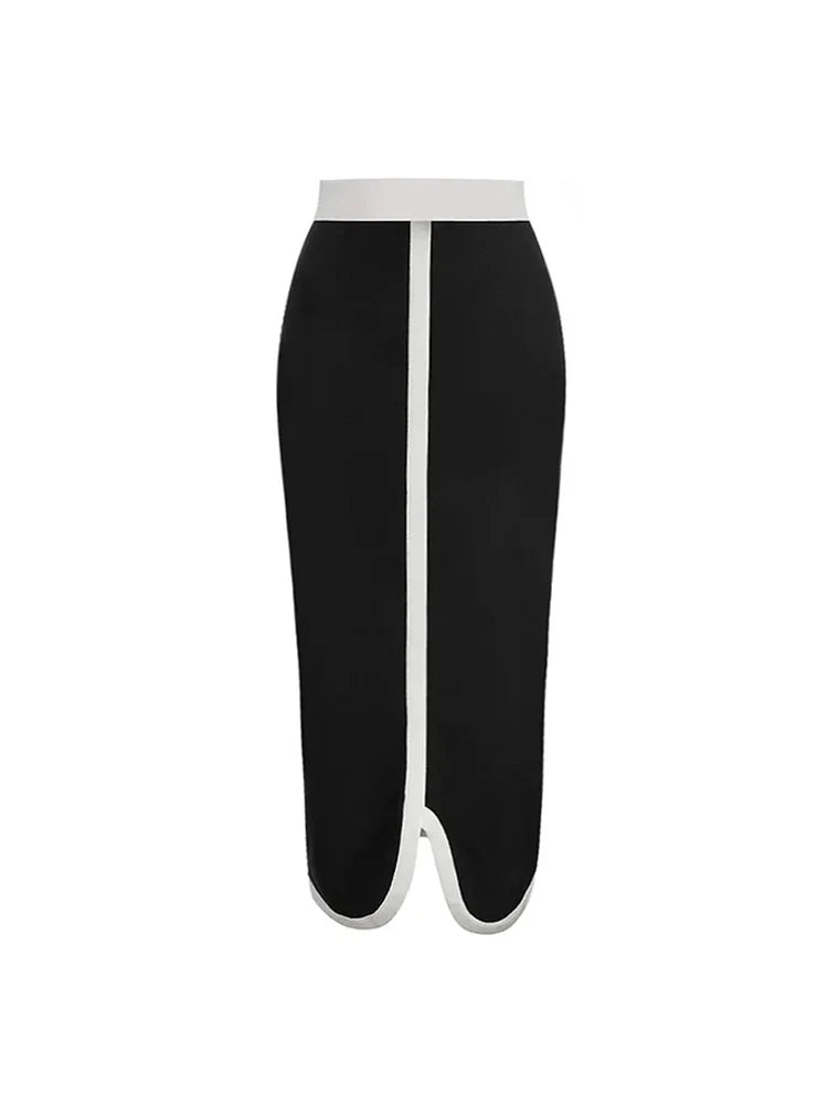 Strapless Colorblock Bow One-Piece Swimsuit