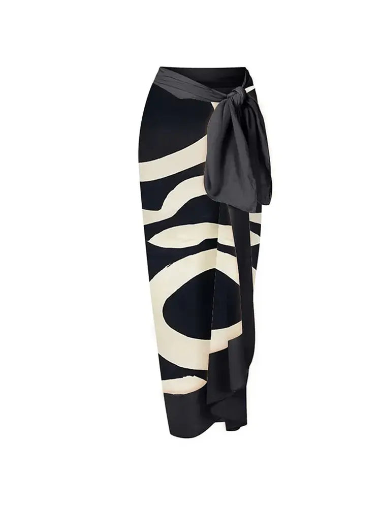 One-Shoulder Colorblock High-Waist Bikini Set