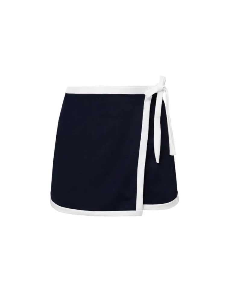 Cutout Black and White One-Piece Swimsuit