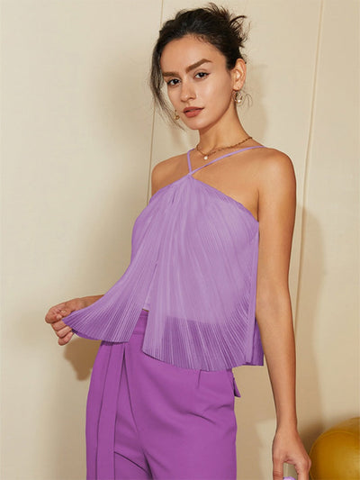 Sophisticated Backless Lace Tank Top