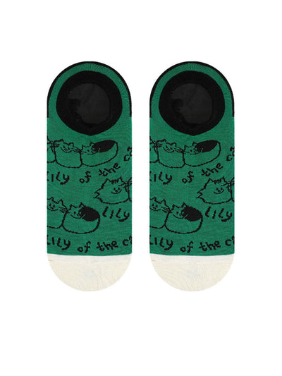 Cartoon Kitty Boat Socks