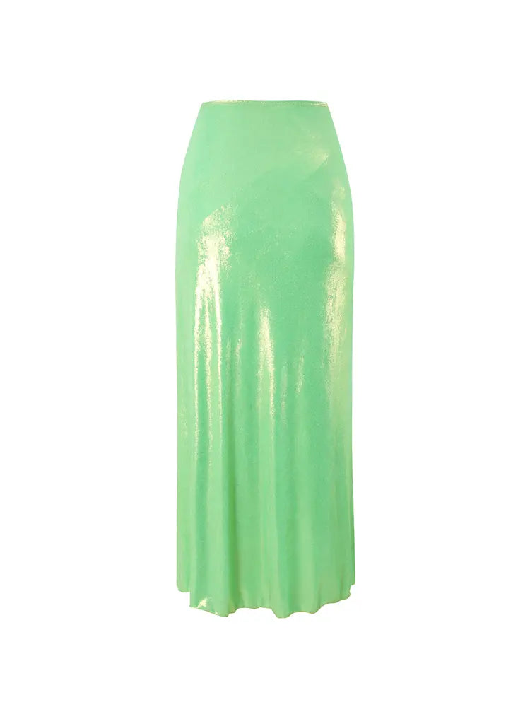 Mint Green Rhinestone Halter Bikini Set