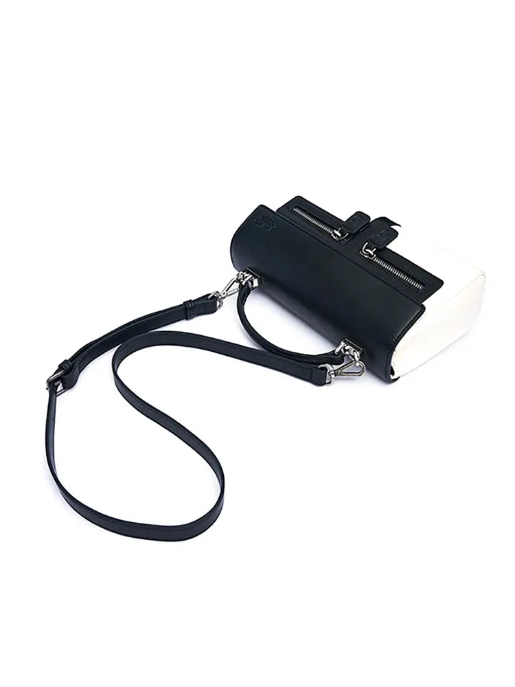 New Pebbled Leather & Canvas Shoulder Crossbody Tote