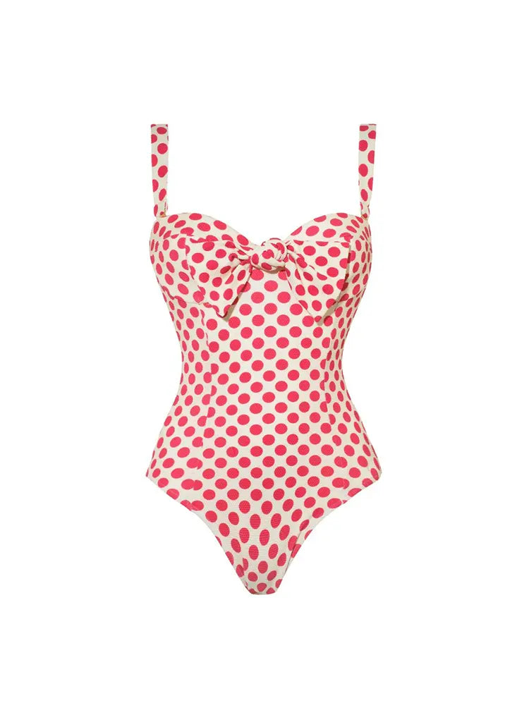 Pink Printed Skirted One-Piece Swimsuit Set