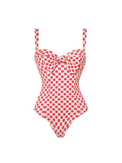 Pink Printed Skirted One-Piece Swimsuit Set