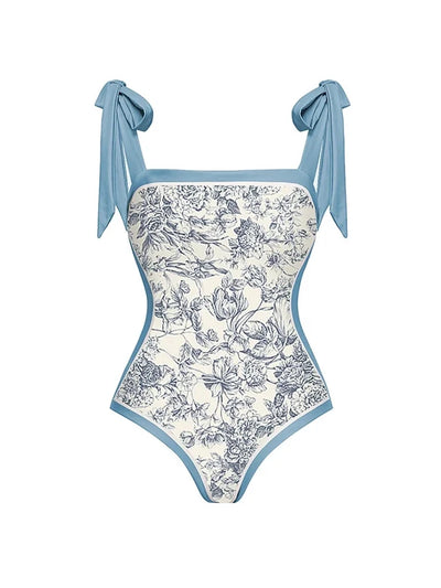 Reversible Tie Back Swimsuit and Skirt Set