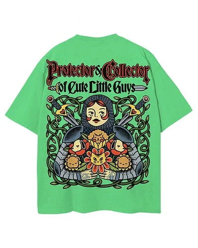 Cute Little Guys Print Short Sleeve T-Shirt