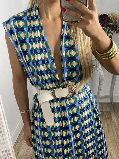 Vintage Check Flared Pants Suit