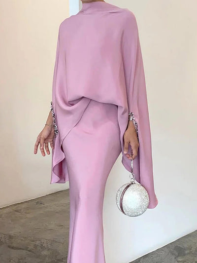 Elegant Solid Color Irregular Suit