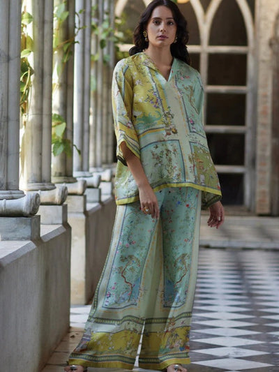 Flair Fusion Flowers Pants Set