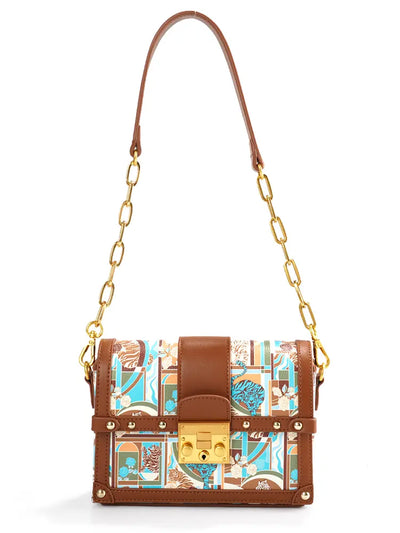 Animal Print Chain Crossbody Bag