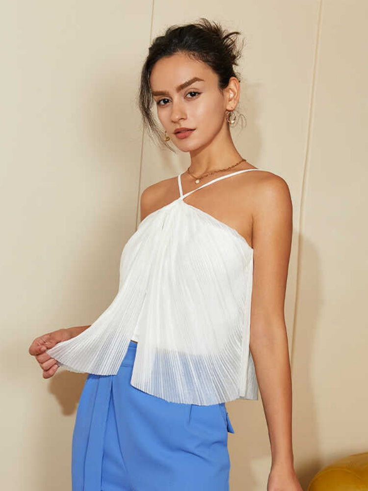 Sophisticated Backless Lace Tank Top