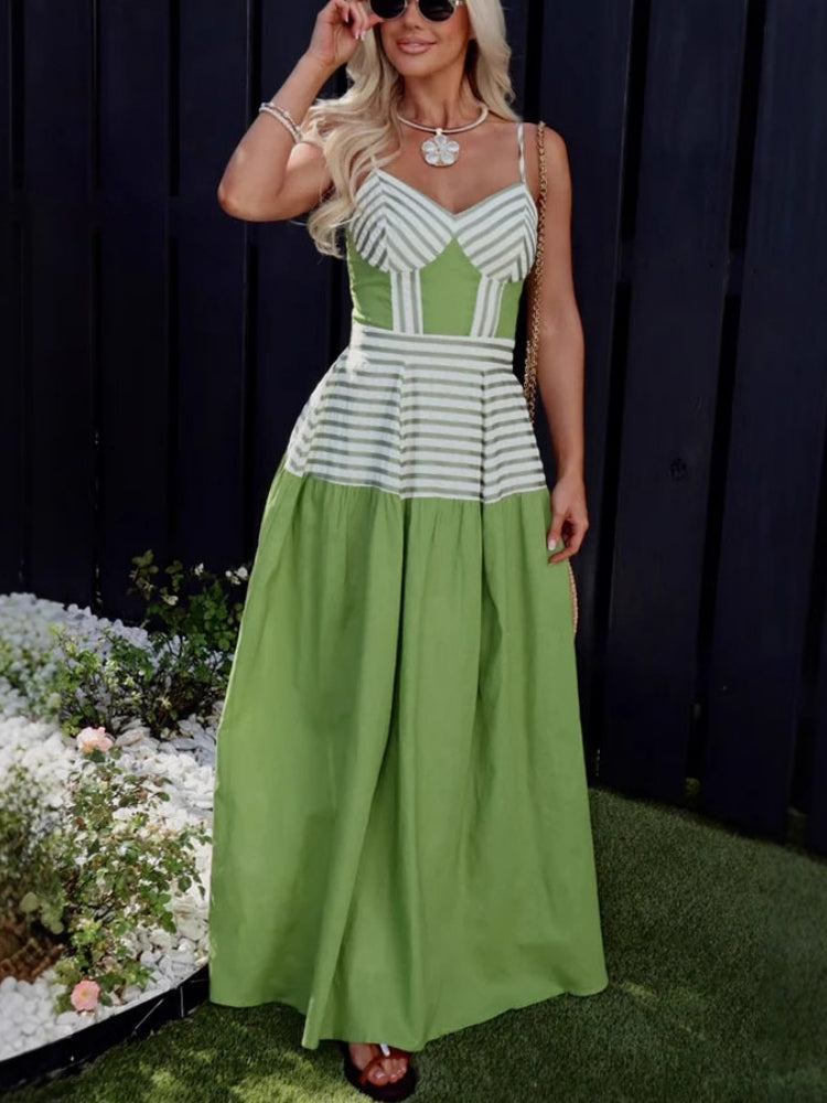 Backless Print Slip Dress