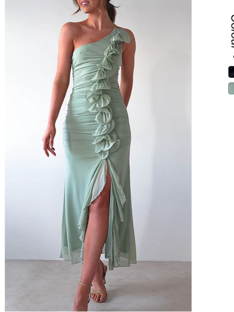 Sexy Ruched Midi Dress