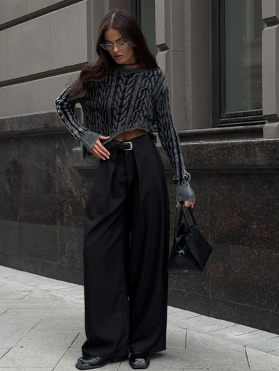 Oversized Ribbed Knit Sweater