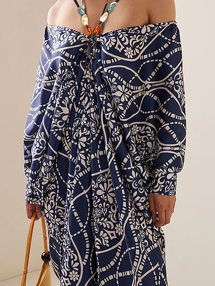 Beaded Textured Fabric One Piece Swimsuit Set