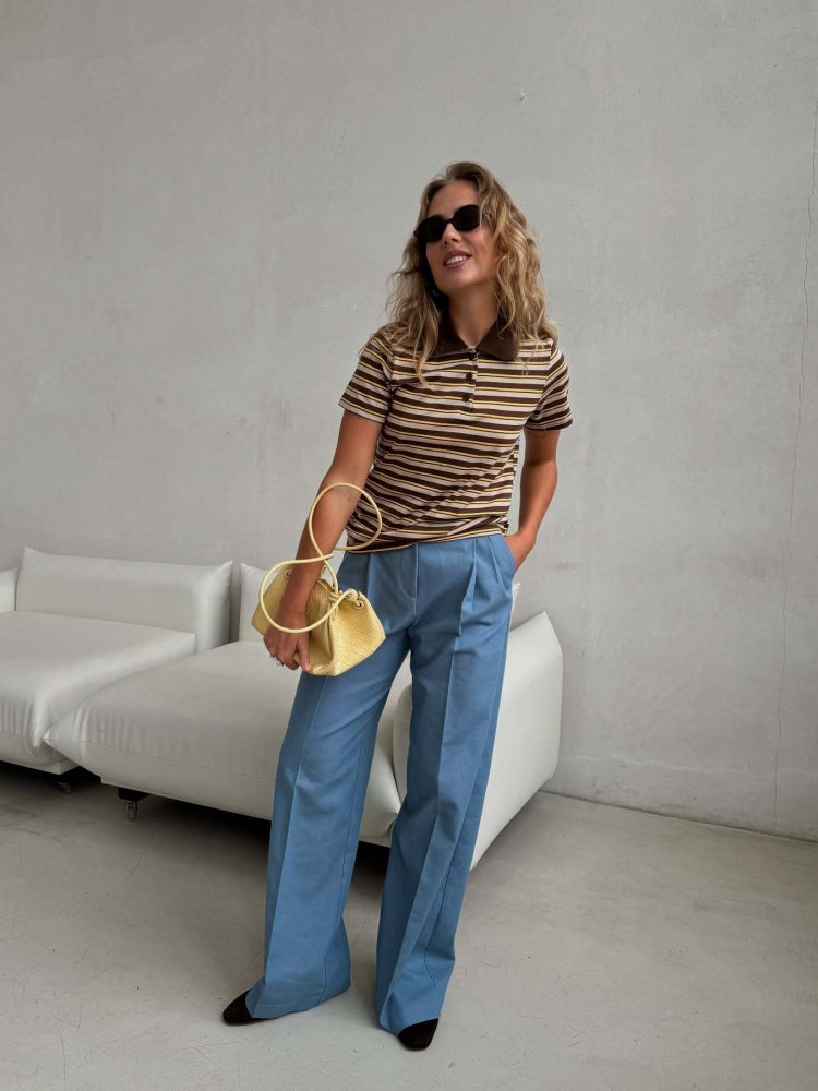 Casual Striped Blouse