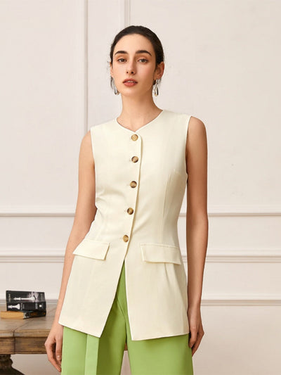 Niche Crewneck Sleeveless Niche  Cardigan Vest Shirt