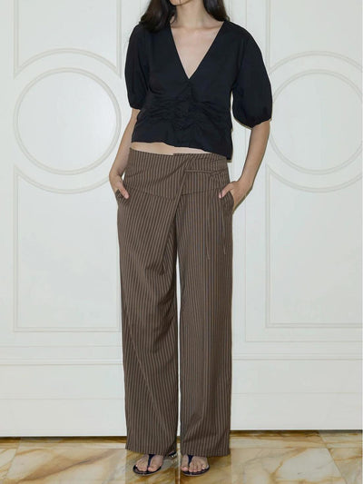 Folded Stripe Pants