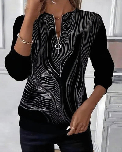 Stella® | Casual Printed Zip Sweatshirt