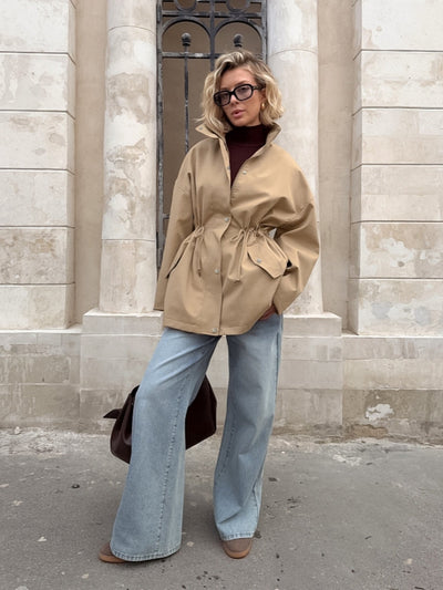 Mid-Length Casual Windbreaker