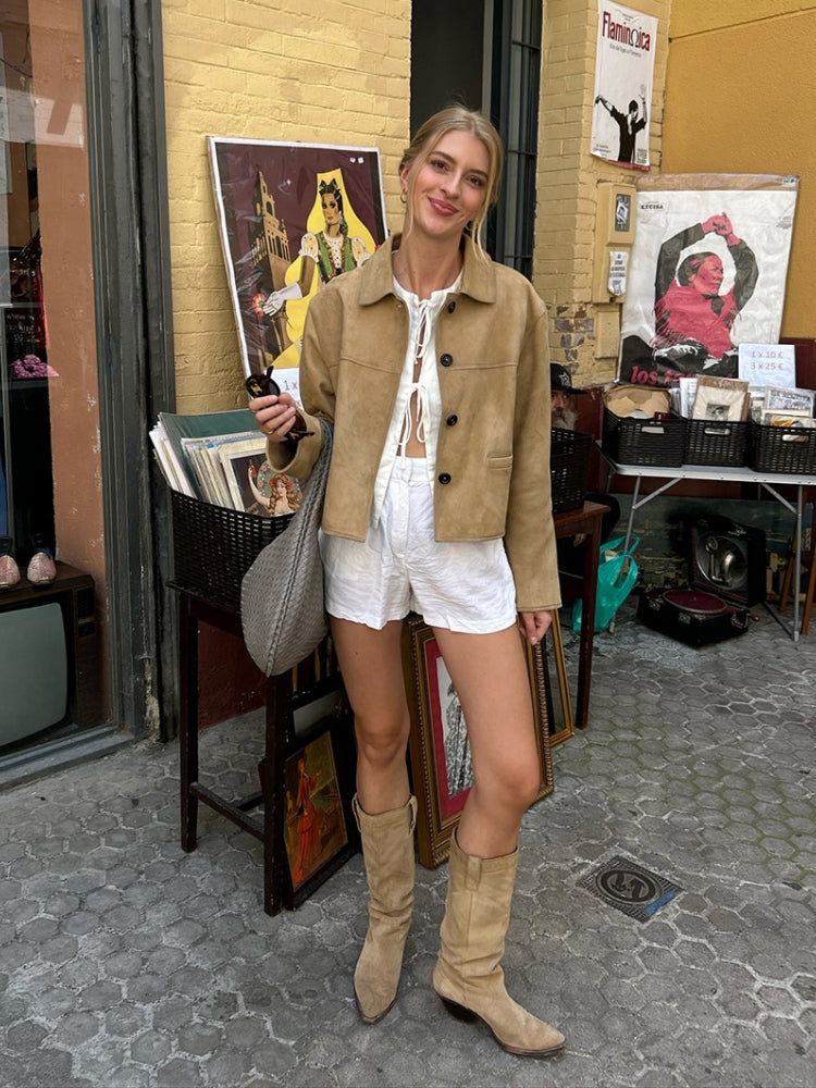 Suede Short Jacket
