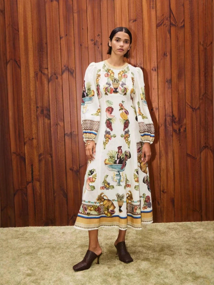 Minimalist A-Line Linen Gown