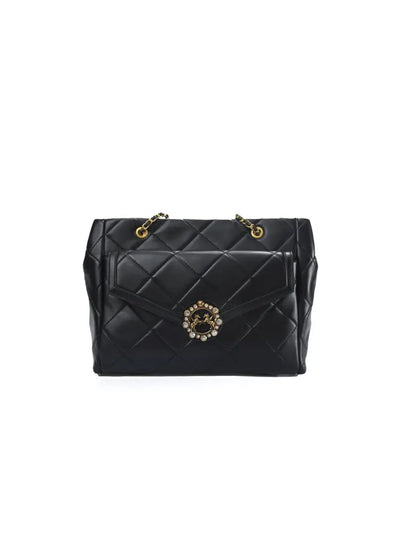 Quilted Chain Crossbody Bag in Chanel-Inspired Style