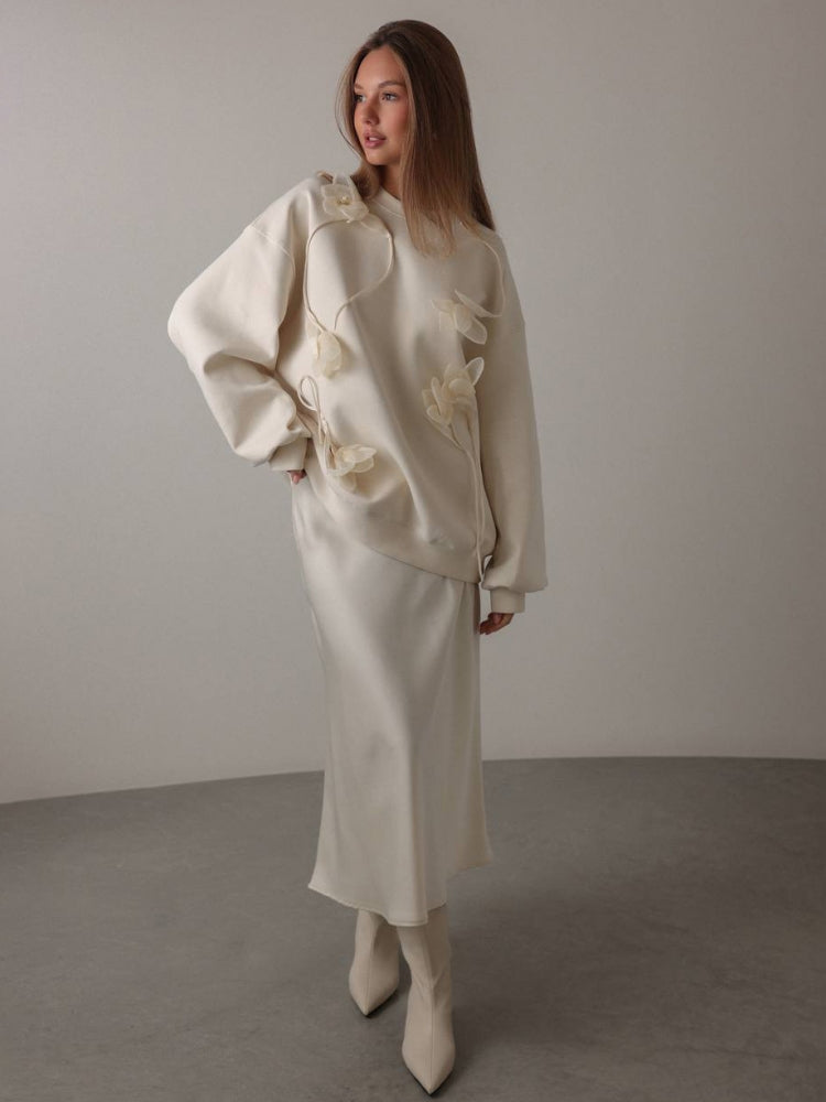 3D Floral Sweatshirt