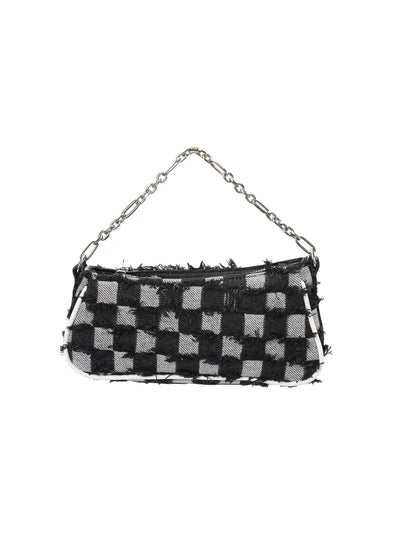 Checkerboard Chain Top Handle Shoulder Bag