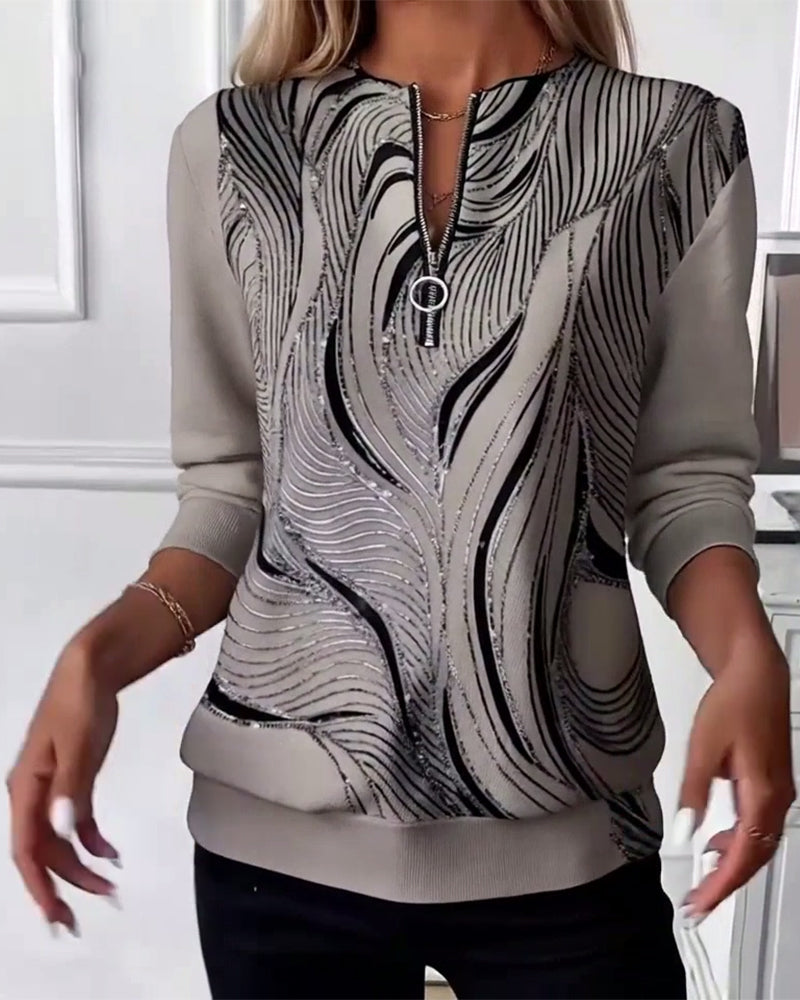 Stella® | Casual Printed Zip Sweatshirt