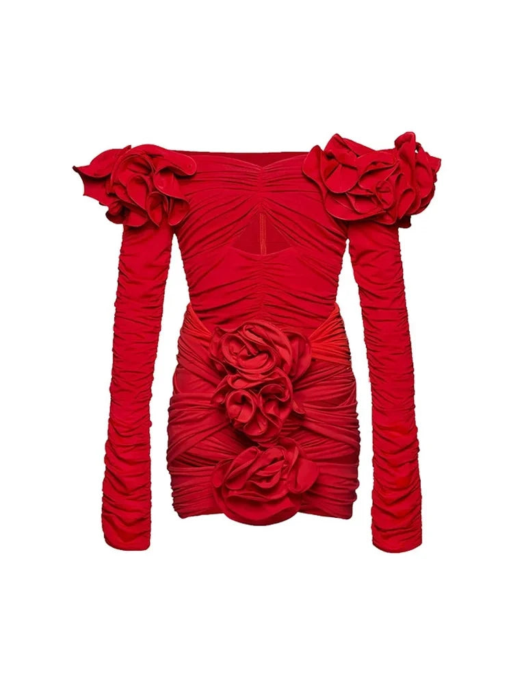 Floral Appliqué Swimsuit Set