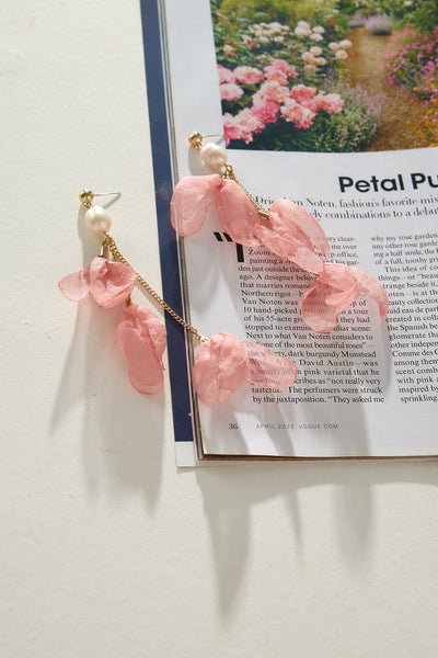 18k Gold Plated Blooming Petals Earrings Gold