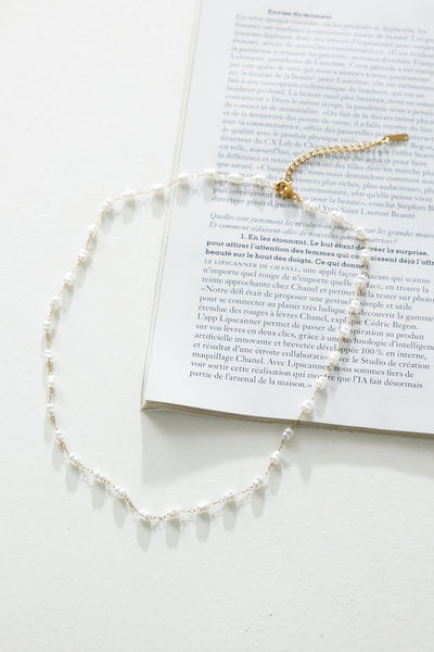 18k Gold Plated Freshwater Necklace Gold