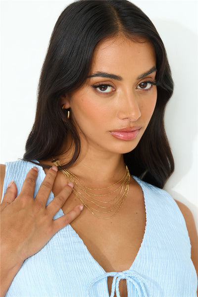 18k Gold Plated Goddess Past Necklace Gold