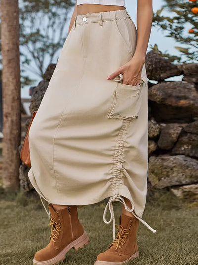 Trendy Utility Midi Skirt