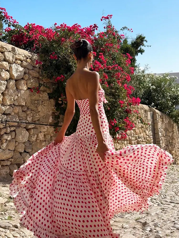 Pink Printed Skirted One-Piece Swimsuit Set