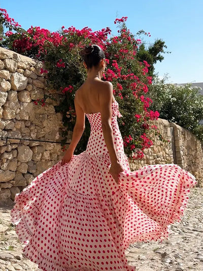 Pink Printed Skirted One-Piece Swimsuit Set