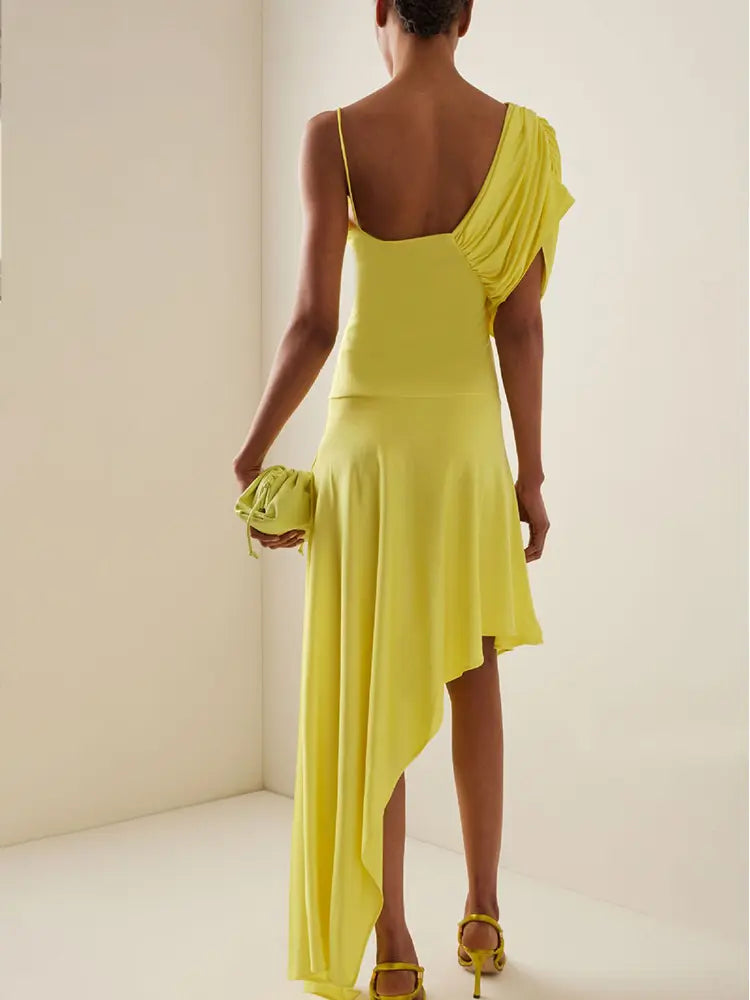 Puff Sleeve Solid Color Elegant Swimsuit