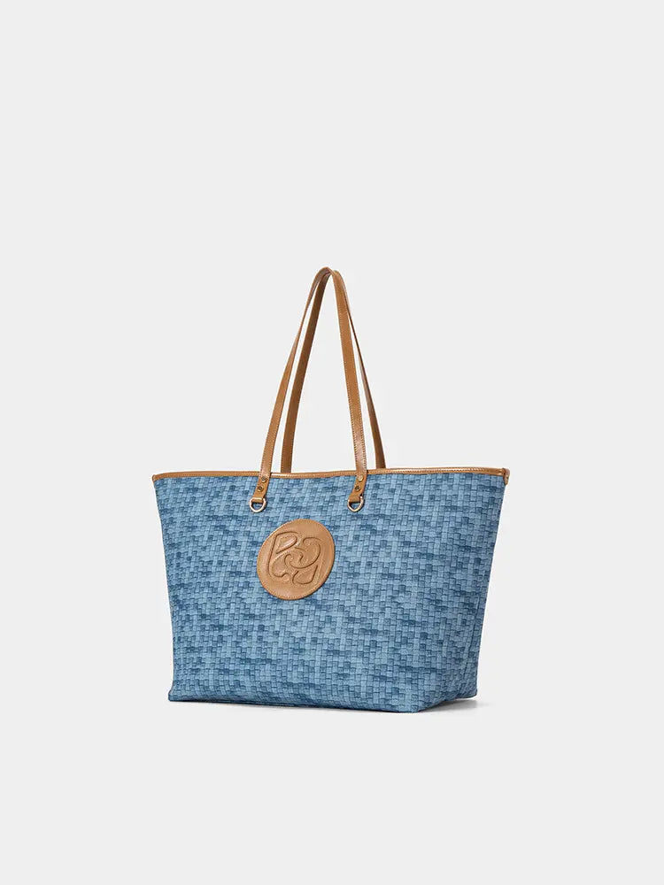 Woven Luxe Tote Bag for Women
