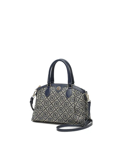 Star Detail Top Handle Tote Crossbody Bag