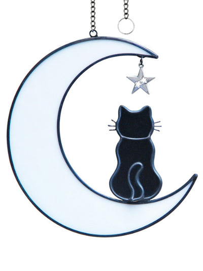 Cat on the Moon" Window Hanging Decoration
