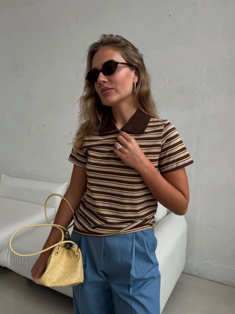 Casual Striped Blouse