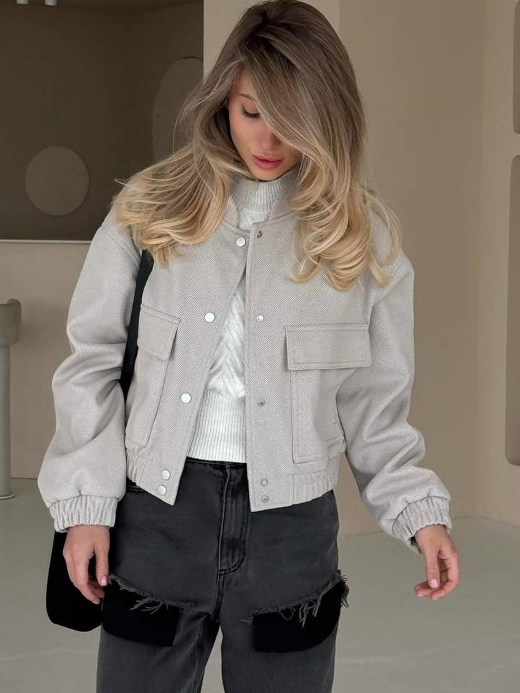 Solid Color Casual Coat