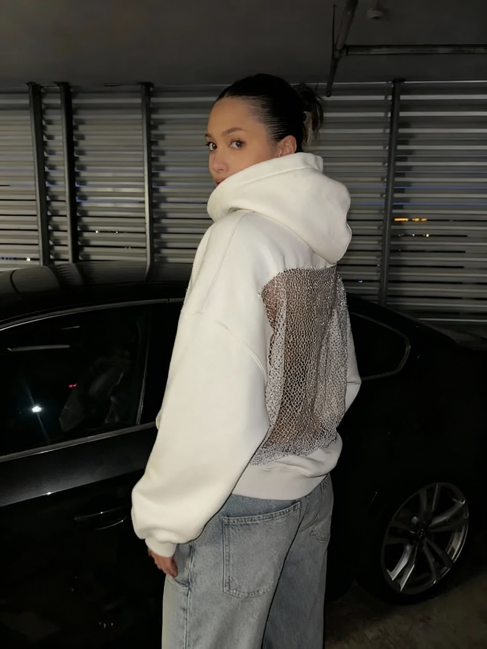 Éclat Crystal-Back Hoodie