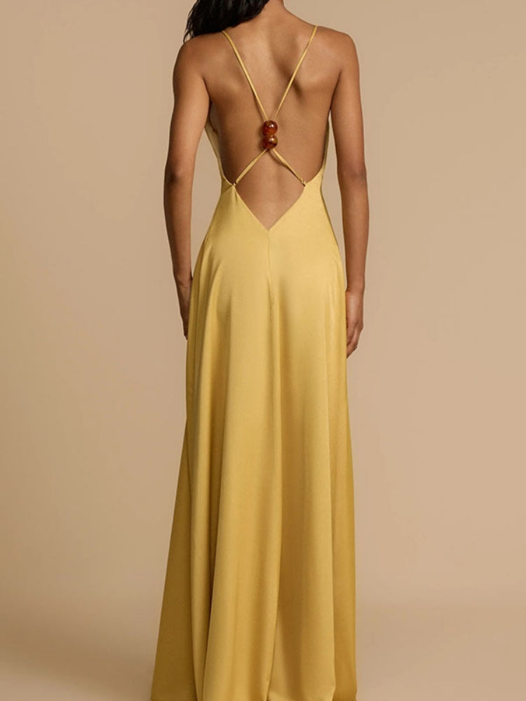 Slip-On High-Waist Slip Dress